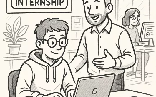 rysunek staż w firmie IT