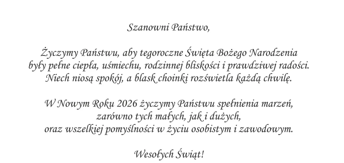 Życzenia Świąteczne