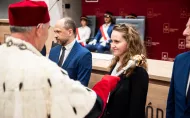 dr hab. inż. Dorota Kamińska podczas ceremonii promocji habilitacyjnej