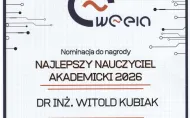 Dyplom dla dr inż. Witka Kubiaka